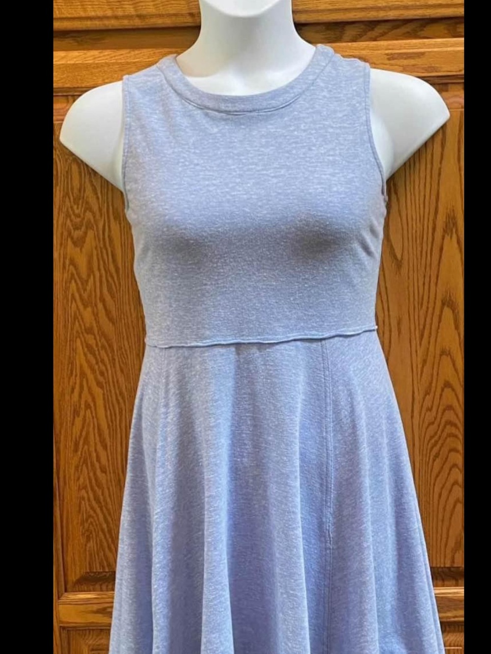 Doe & Rae Light Blue Sleeveless Fit-and-Flare Dress